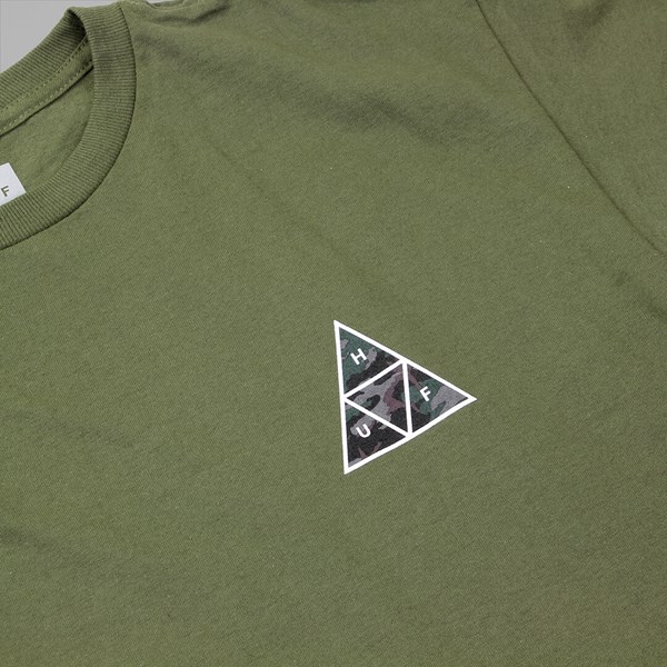 HUF MUTED MILITARY TRIPLE TRIANGLE T SHIRT MILITARY